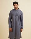 Dark Grey Cotton Kurta Pajama Set